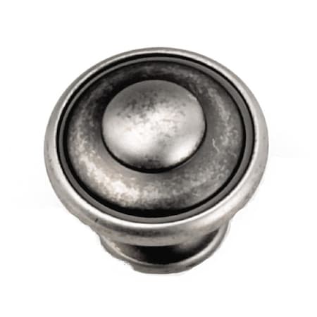 Laurey 1 1/8" Windsor Button-Top Knob, Antique Pewter 24106